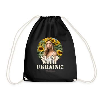 Ukraine - Turnbeutel - Schwarz - Vorne