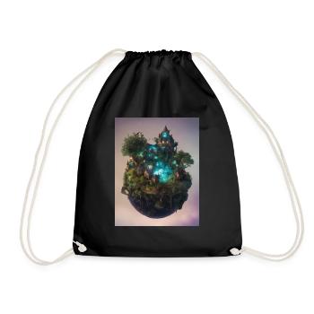 Little elf village on an island - Drawstring Bag - black - Front