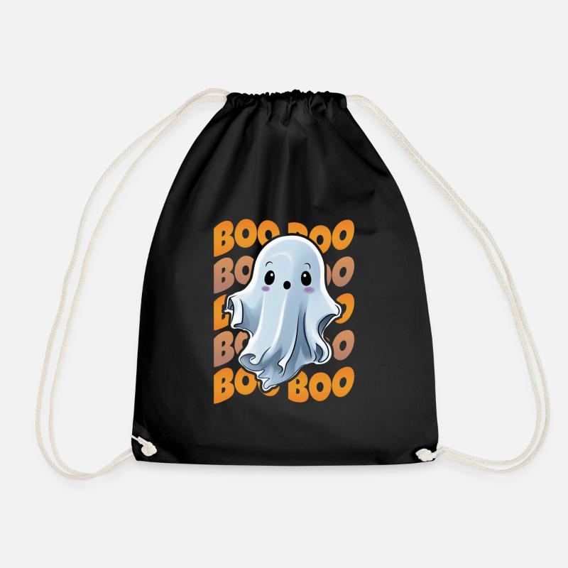 BOO Ghost - Drawstring Bag - black