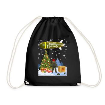 EOD Weihnachten - Turnbeutel - Schwarz - Vorne