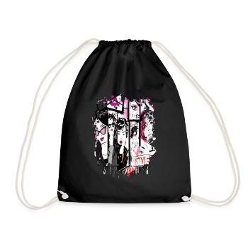 Mode Mignon Style Rétro Tendance des années 90 Drôle Vogue - Sac de sport léger - noir - Devant