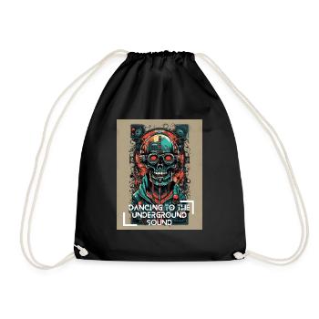 Dancing to the underground sound - Drawstring Bag - black - Front