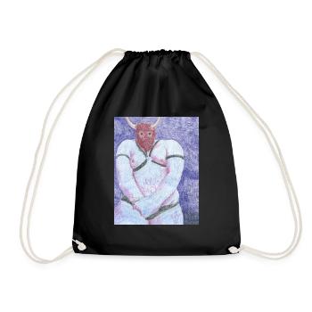 Homme bête - Sac de sport léger - noir - Devant