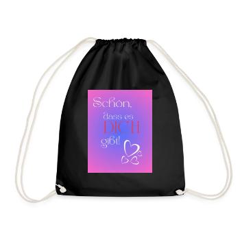 nice way I like to say you - Drawstring Bag - black - Front