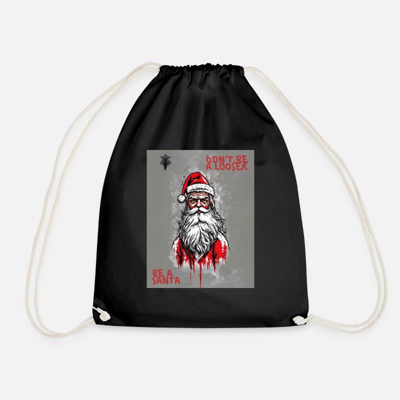 Seien Sie kein Verlierer. Sei ein Weihnachtsmann - Turnbeutel - Schwarz