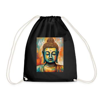 Bouddha - Sac de sport léger - noir - Devant