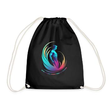 STRONGER THAN YOUR EXCUSES - Drawstring Bag - black - Front