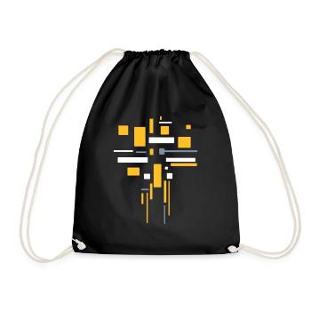 Pattern Architecture Abstract - VECTOR - Drawstring Bag - black - Front