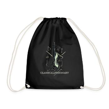 Minimalistic Classy design for classical music fan - Drawstring Bag - black - Front