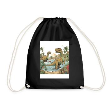 Aventure de dinosaures - Sac de sport léger - noir - Devant