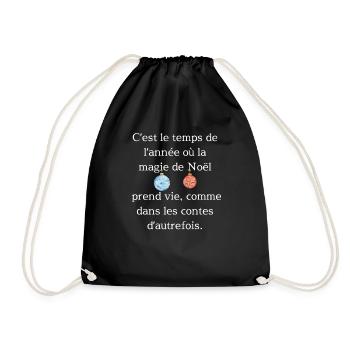 La magie de Noël prend vie comme dans les contes - Sac de sport léger - noir - Devant