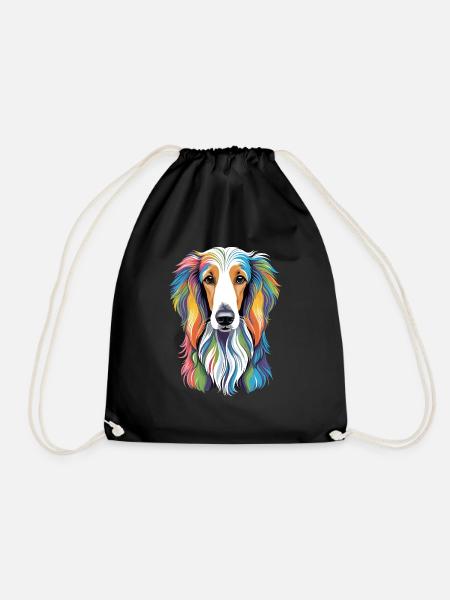 Afghanischer Windhund - Turnbeutel - Schwarz