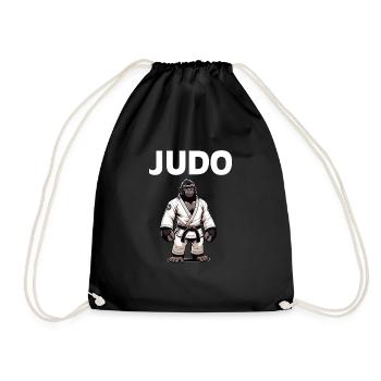 Niedlicher Kampfsport-Judo-Gorilla - Turnbeutel - Schwarz - Vorne
