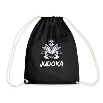 Judoka Faultier Japanische Kampfkunst Judo - Turnbeutel - Schwarz - Vorne