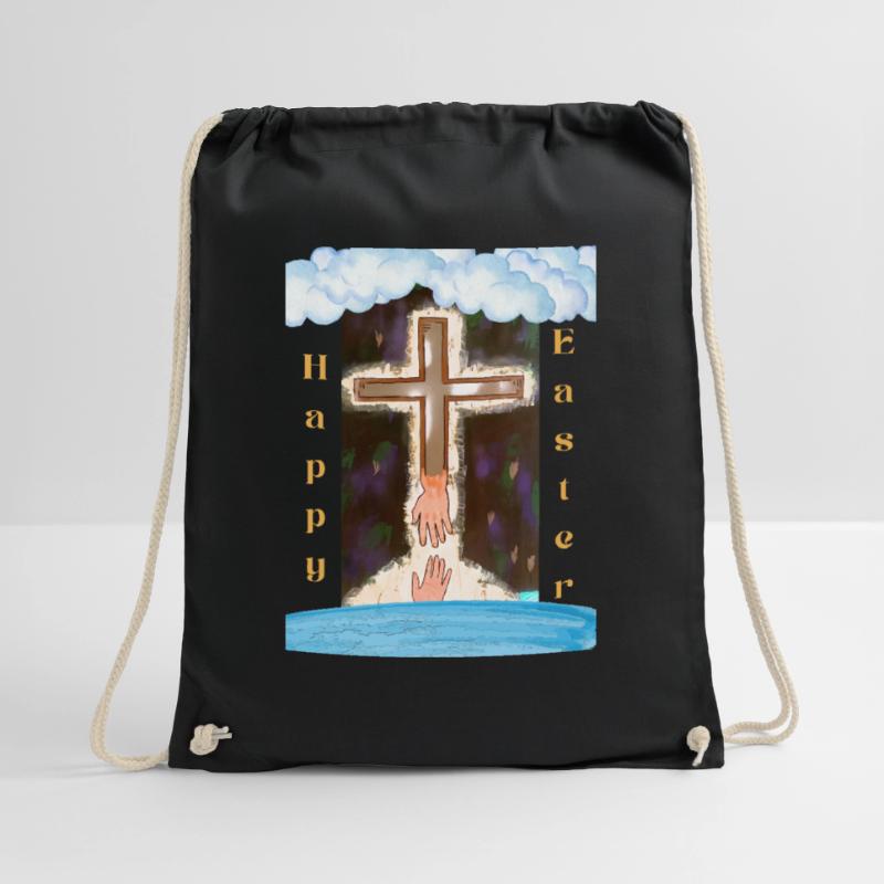 Religious Easter Drawstring Bag