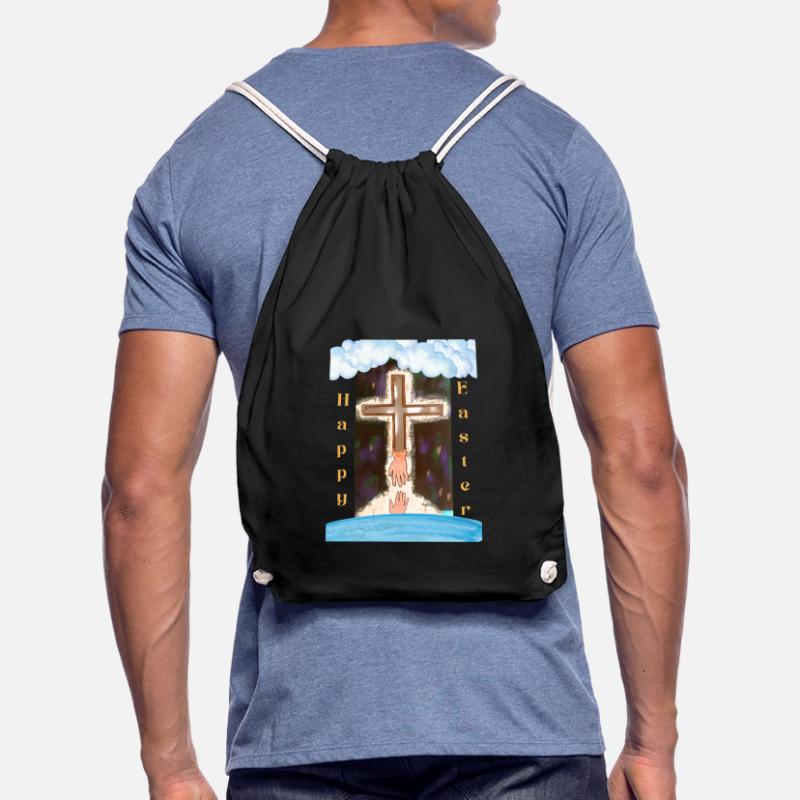 Religious Easter Drawstring Bag