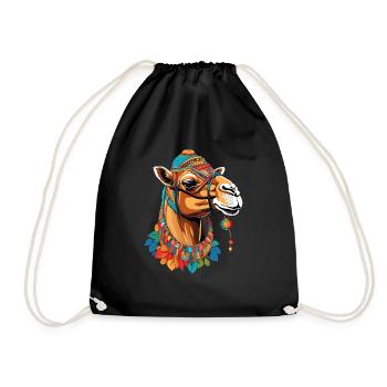 Camel - Drawstring Bag - black - Front