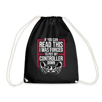 Si vous pouvez lire ceci forcé de poser le contrôleur - Sac de sport léger - noir - Devant