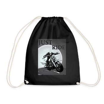JUST RIDE Chemises de moto cool avec motif squelette - Sac de sport léger - noir - Devant