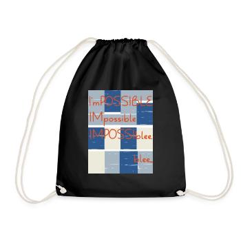 Impossible? No.. blee. Possible. - Drawstring Bag - black - Front