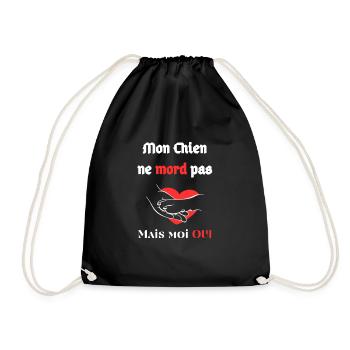 Mon Chien ne mord pas mais moi OUI - Sac de sport léger - noir - Devant