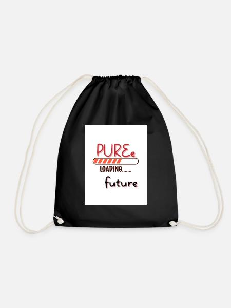 Pure future. Pure pleasure. - Drawstring Bag - black