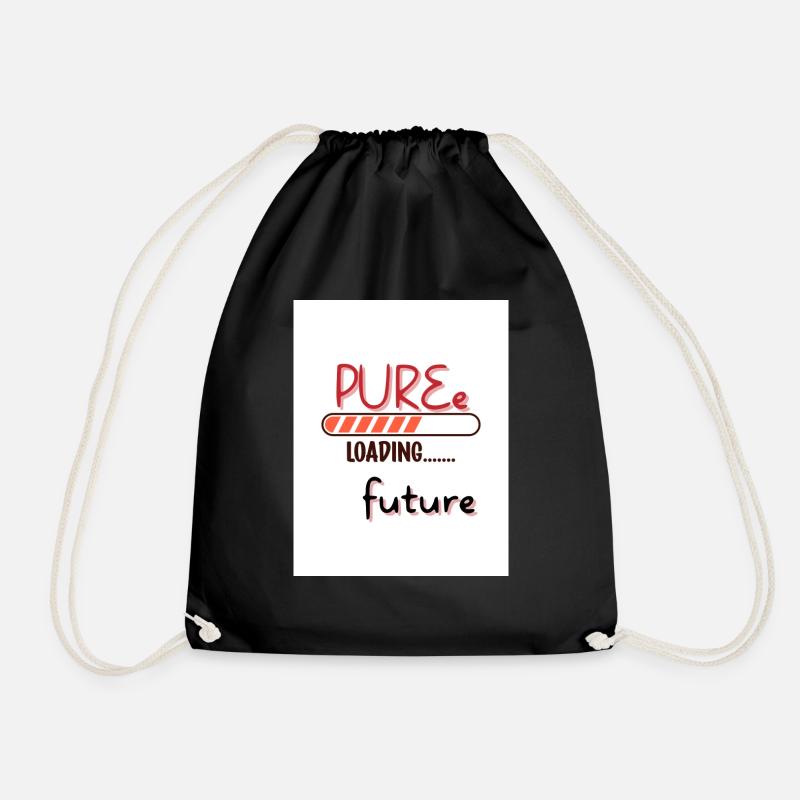 Pure future. Pure pleasure. - Drawstring Bag - black