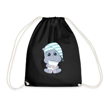 Sleep Elephant - Drawstring Bag - black - Front