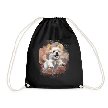 Flying Dog - Drawstring Bag - black - Front