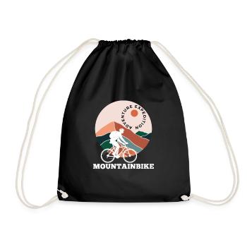 Mountain Bike Adventure - Drawstring Bag - black - Front