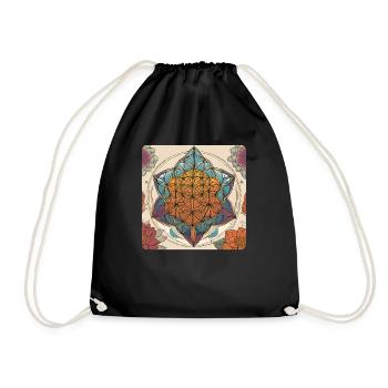 Flower of Life - Flower of Life, Gift - Drawstring Bag - black - Front