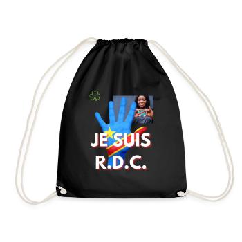 I AM DRC - Drawstring Bag - black - Front