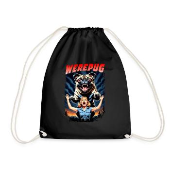 werepug - Drawstring Bag - black - Front