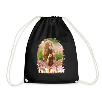 Fall in Love - Turnbeutel - Schwarz - Vorne