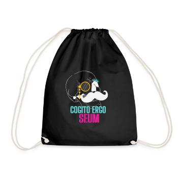 cogito ergo seum black - Sac de sport léger - noir - Devant