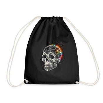 Totenkopf - Turnbeutel - Schwarz - Vorne