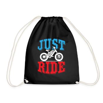 Just Ride E Bike - Turnbeutel - Schwarz - Vorne