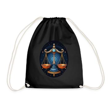 Signe du zodiaque Balance - Sac de sport léger - noir - Devant