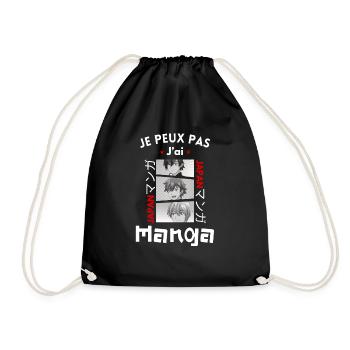 Je peux pas j'ai manga -manga - Sac de sport léger - noir - Devant