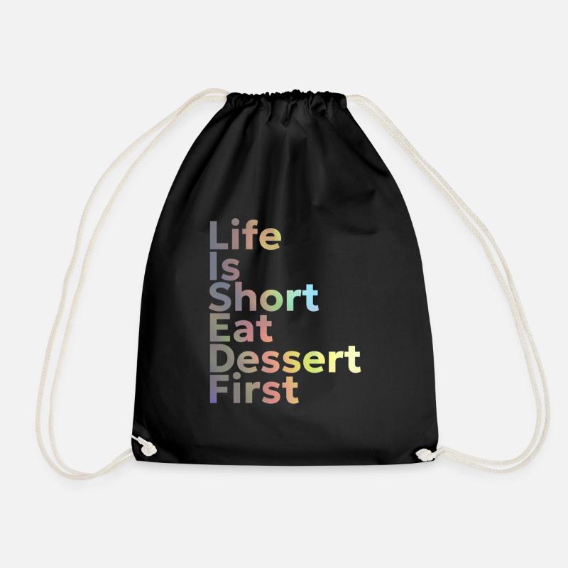 Life is Short - Turnbeutel - Schwarz