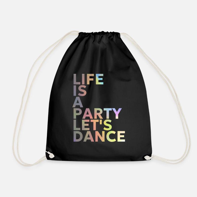 Life is a Party Let's Dance - Turnbeutel - Schwarz