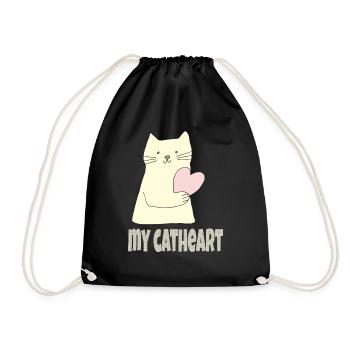 my catheart - Drawstring Bag - black - Front