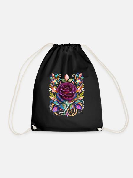 Love - Drawstring Bag - black