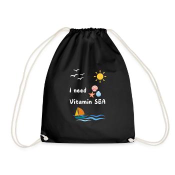 I need Vitamin SEA - Turnbeutel - Schwarz - Vorne