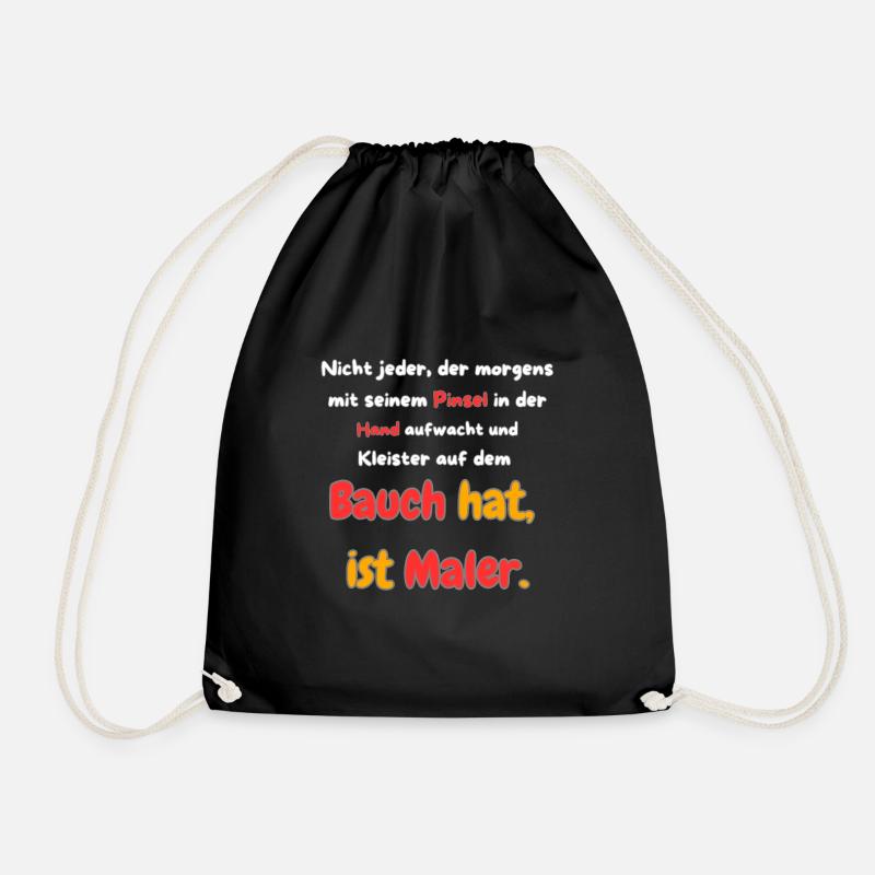 "Painter without a brush" - Drawstring Bag - black