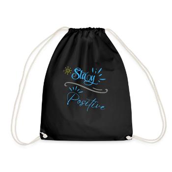 « Restez positif » - Sac de sport léger - noir - Devant