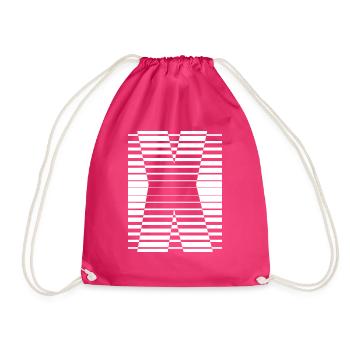 INITIAL X - Drawstring Bag - fuchsia - Front