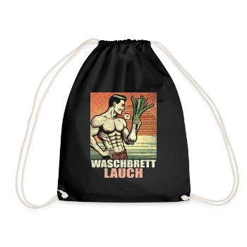 Washboard Leek Washboard Washboard - Drawstring Bag - black - Front