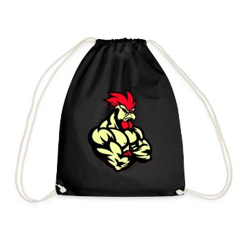 Coq Bande Dessinée - Sac de sport léger - noir - Devant