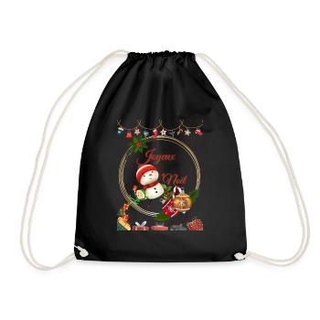 Joyeux Noël png - Sac de sport léger - noir - Devant
